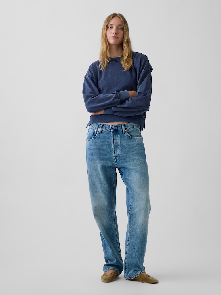 VintageSoft Terry Oversized Wedge Sweatshirt