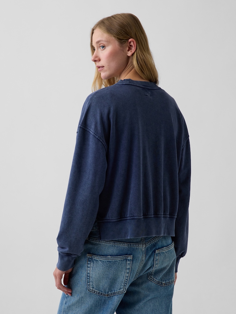 VintageSoft Terry Oversized Wedge Sweatshirt
