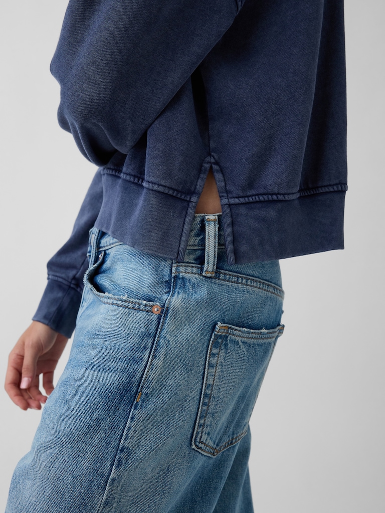 VintageSoft Terry Oversized Wedge Sweatshirt