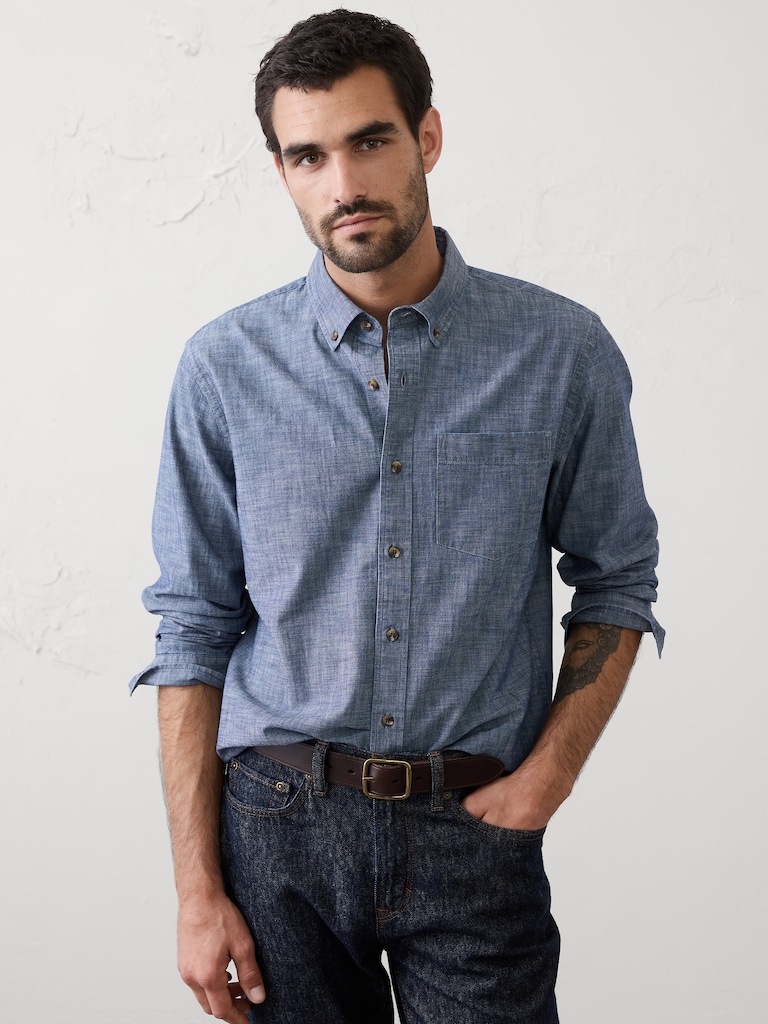 Standard-Fit Softwash Cotton Shirt