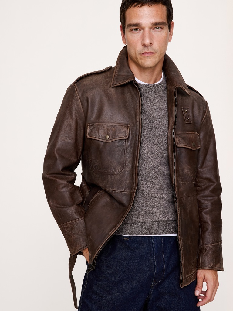 Archive Reissue Leather Belted Field Jacket