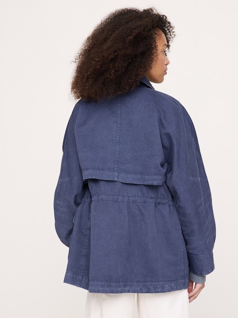 Cinched-Waist Utility Jacket