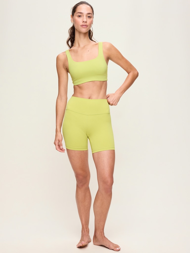 High-Waisted StudioSmooth Biker Shorts -- 6-inch inseam