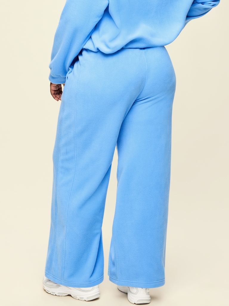 Extra High-Waisted Microfleece Wide-Leg Sweatpants