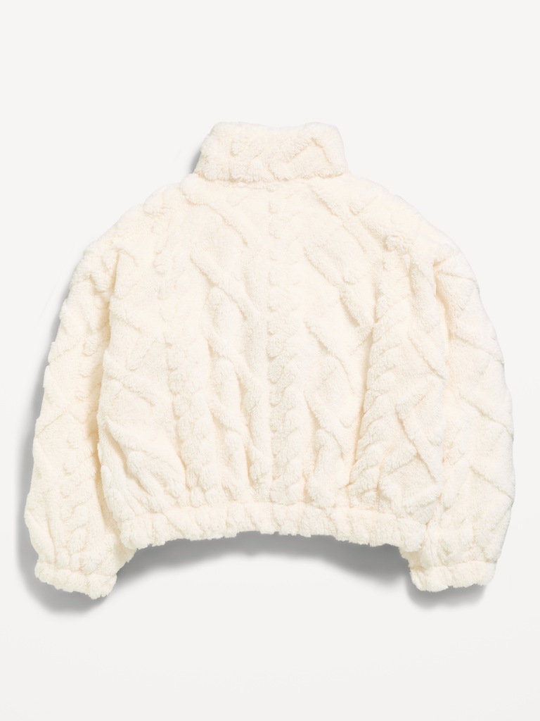 Veste surdimensionnée en sherpa pour fille