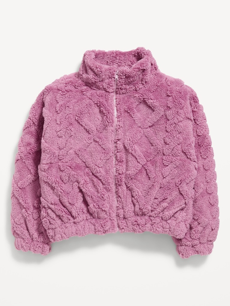 Veste surdimensionnée en sherpa pour fille