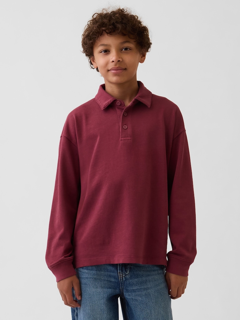 Kids Heavyweight Relaxed Polo Shirt