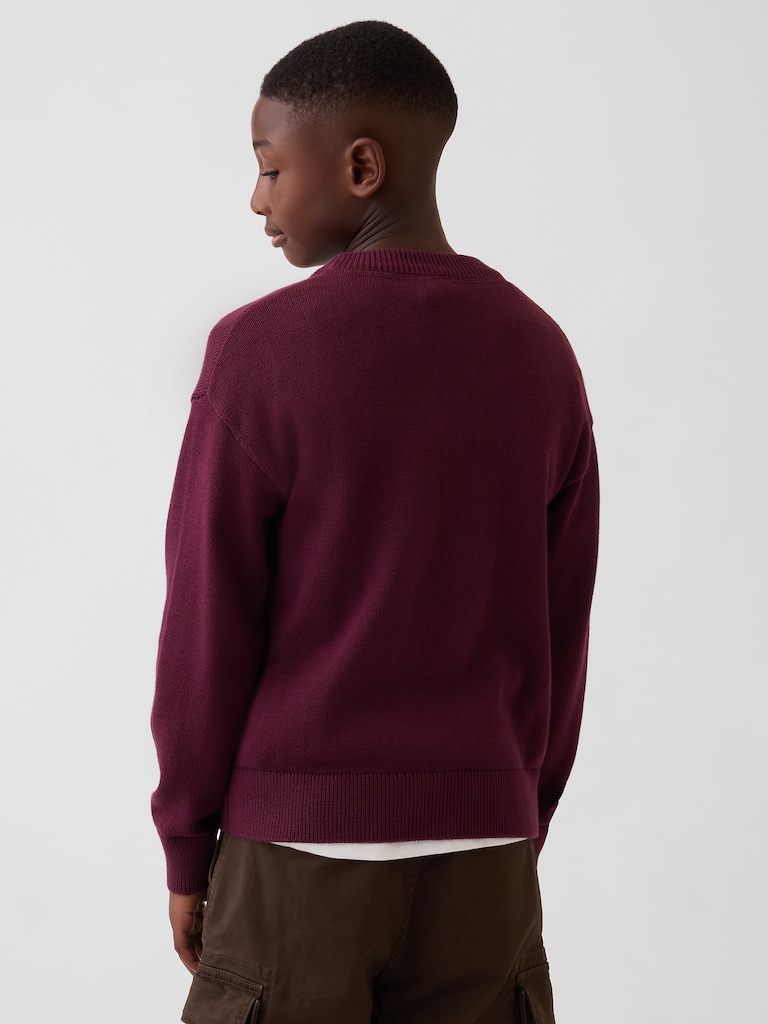 100% Cotton Relaxed Shaker Sweater