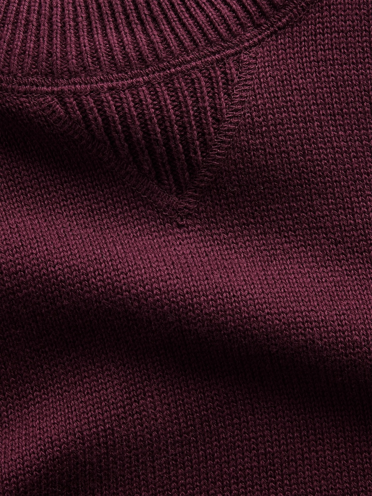100% Cotton Relaxed Shaker Sweater
