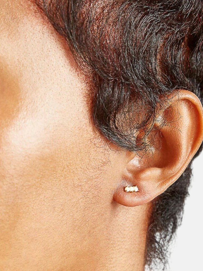Admiral Row Gold Opal Bar Earrings