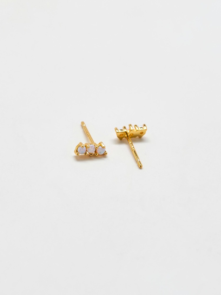 Admiral Row Gold Opal Bar Earrings