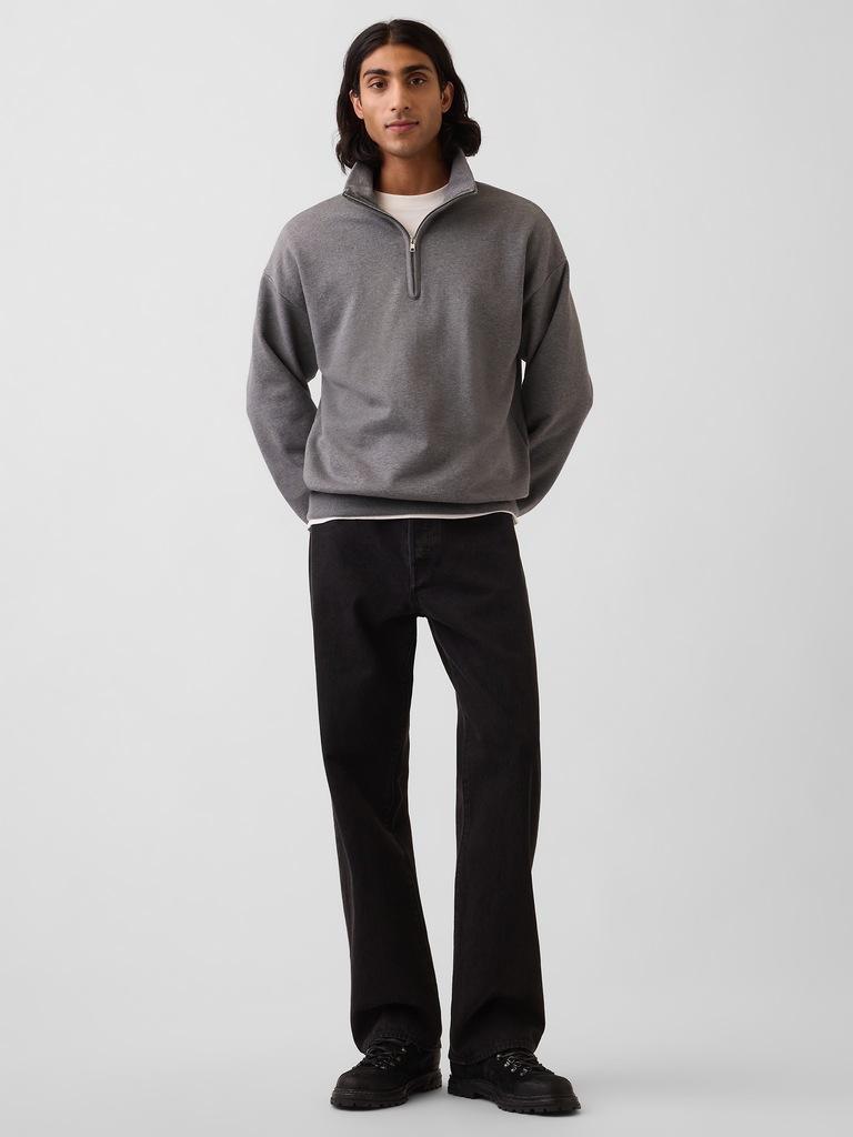 Heavyweight Oversized Quarter-Zip Pullover