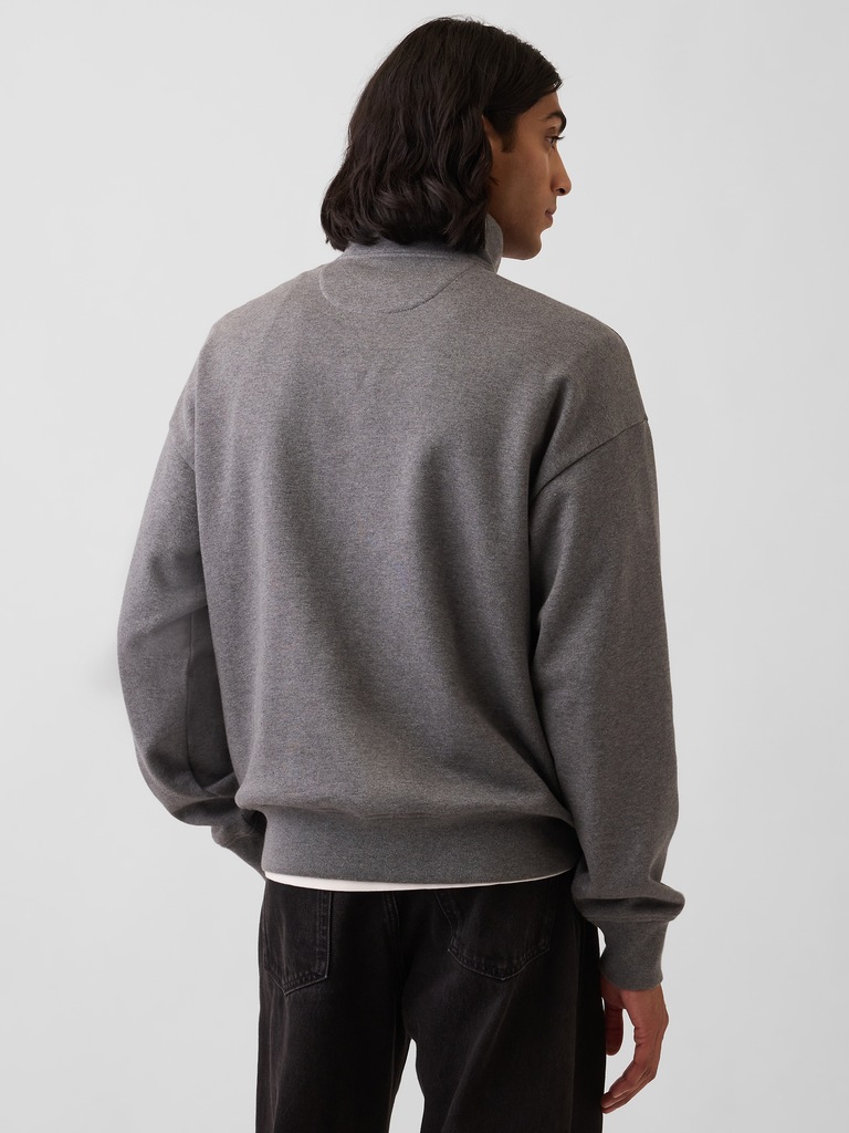 Heavyweight Oversized Quarter-Zip Pullover