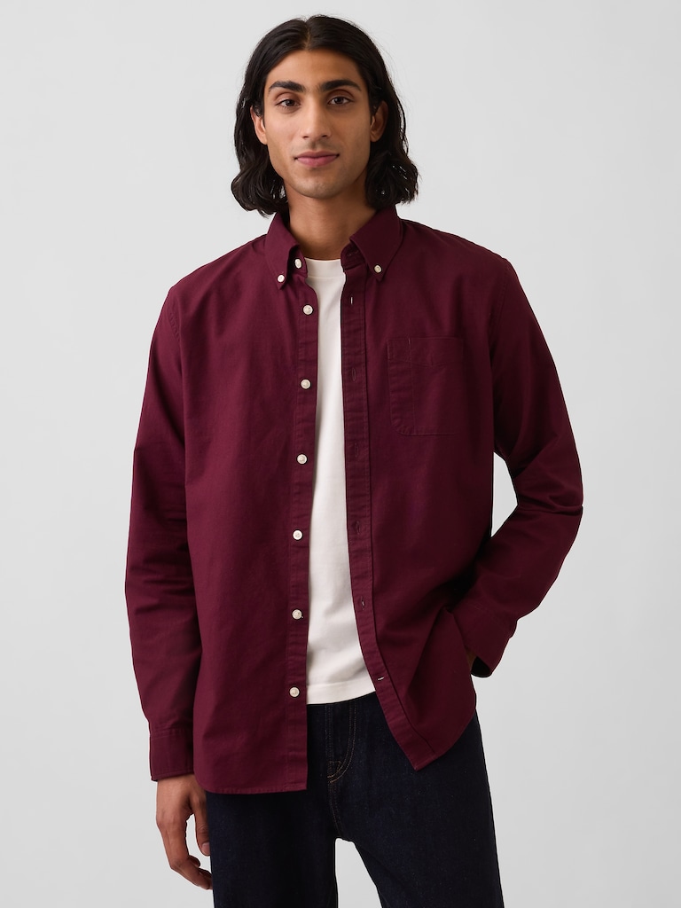 Plaid Oxford Button-Down Shirt