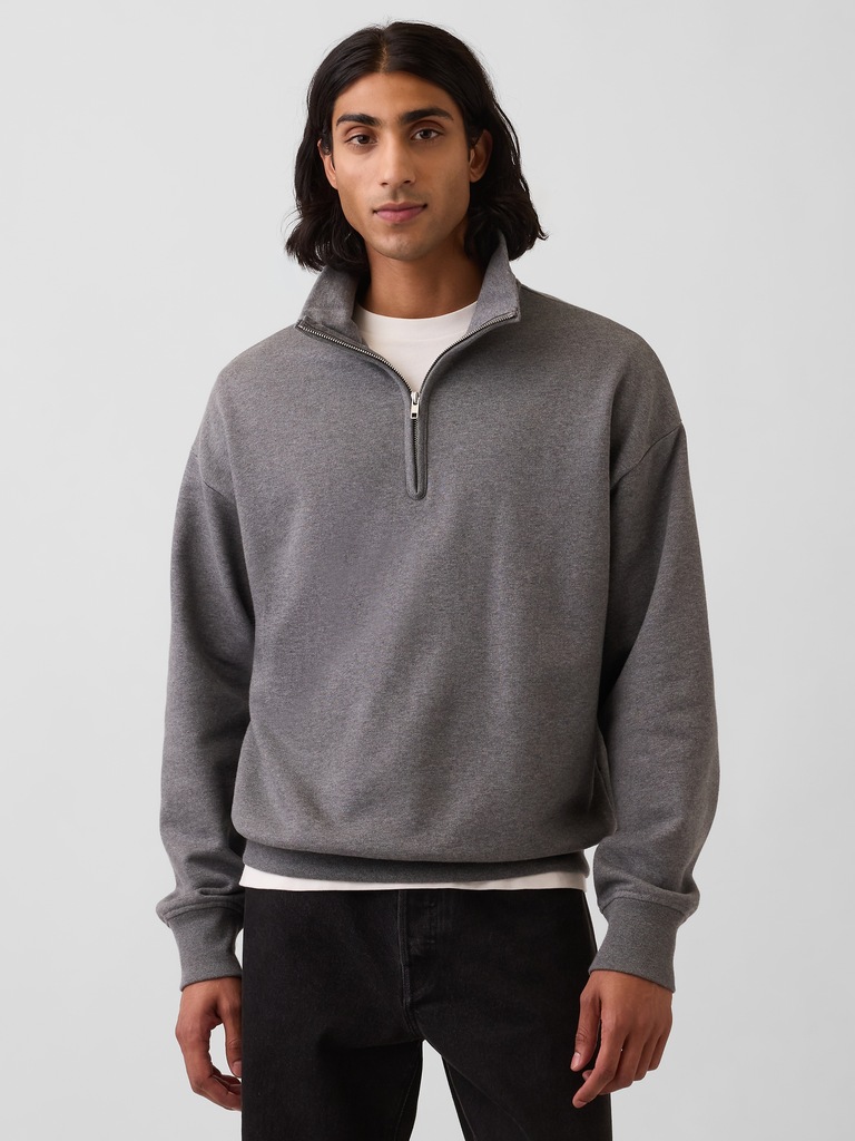 Heavyweight Oversized Quarter-Zip Pullover