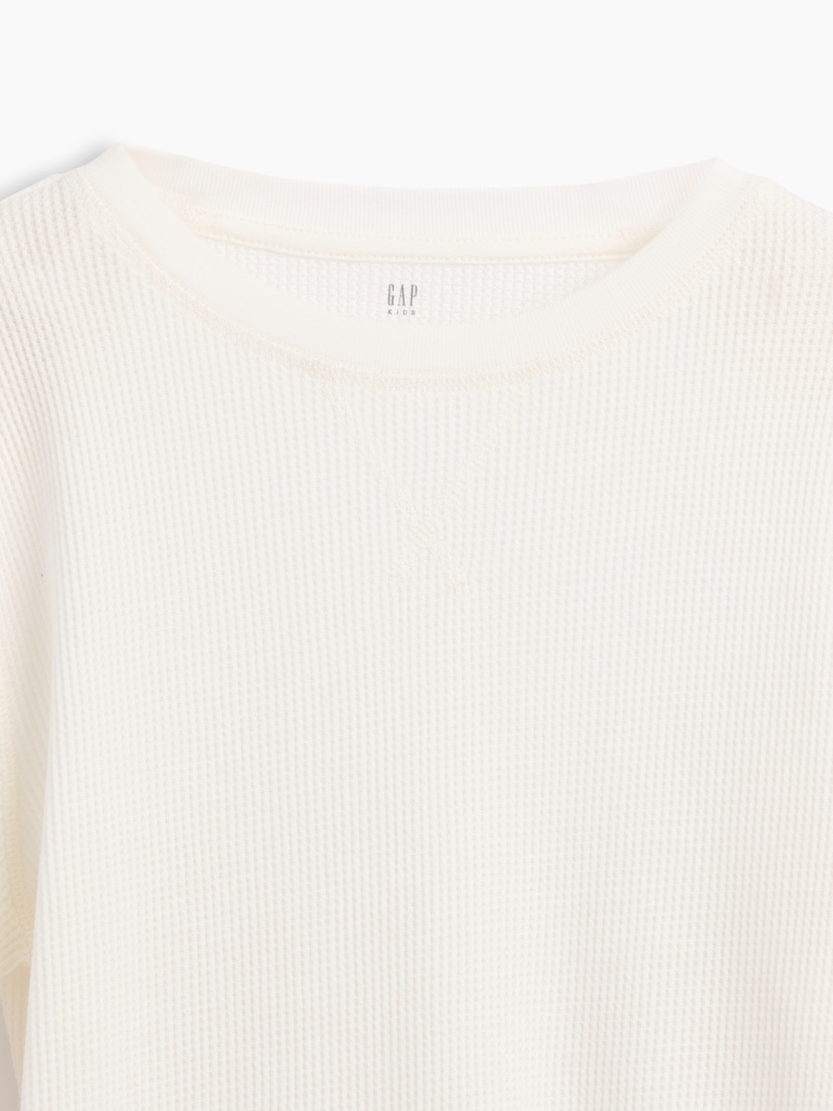 Kids Waffle-Knit Crewneck T-Shirt