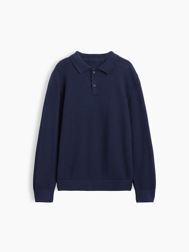 Kids Relaxed Textured Polo Shirt