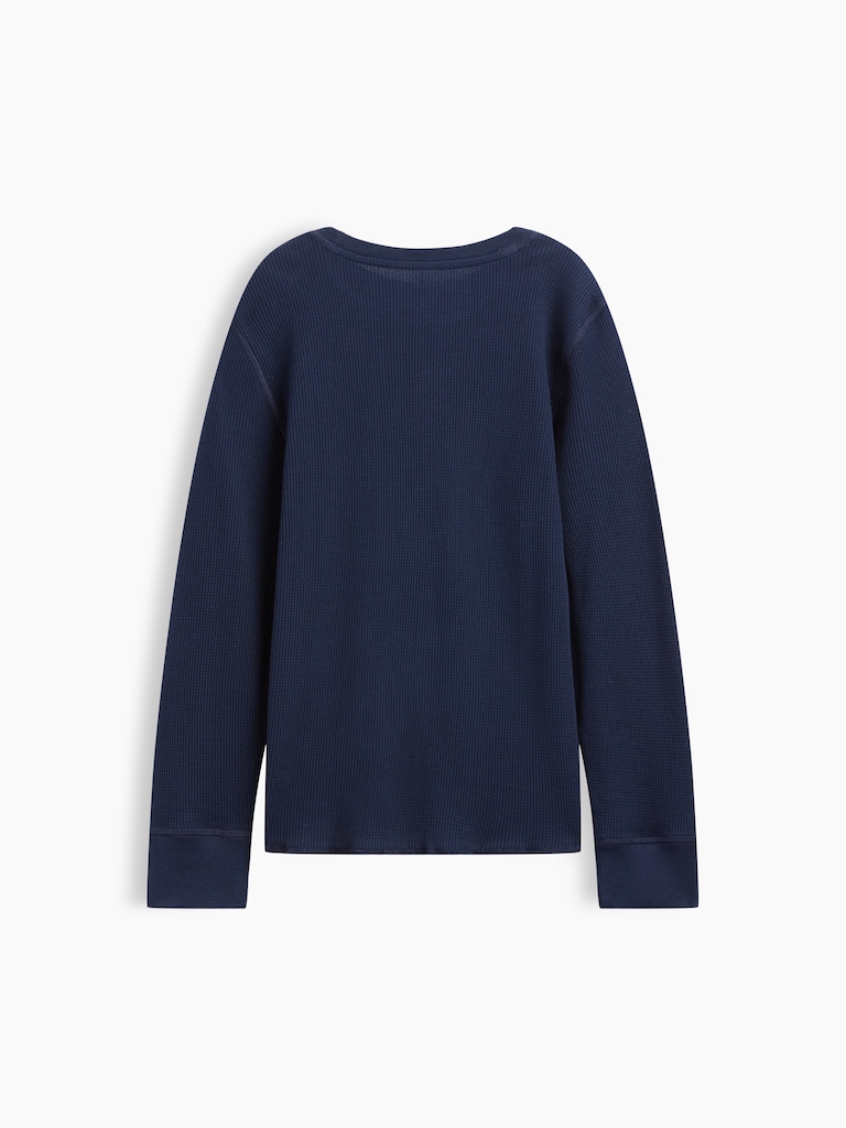 Kids Waffle-Knit Crewneck T-Shirt