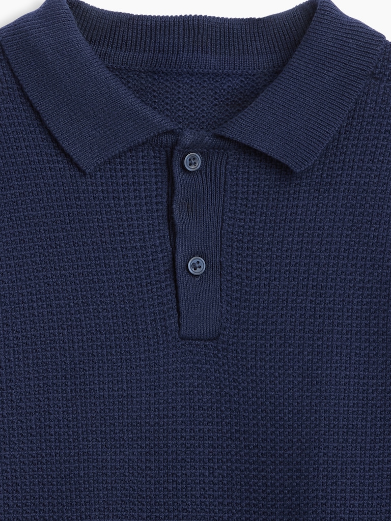 Kids Relaxed Textured Polo Shirt