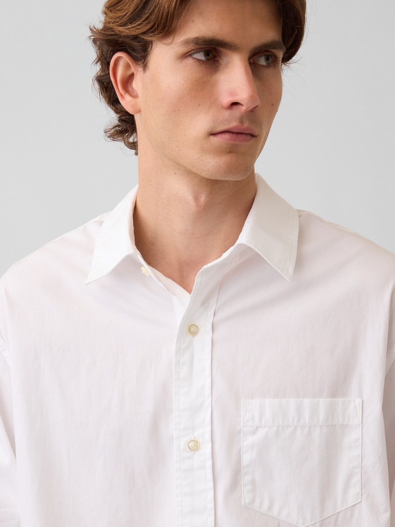 Organic Cotton Poplin Relaxed Shirt