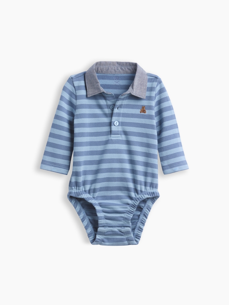 Baby VintageSoft Rugby Polo Bodysuit