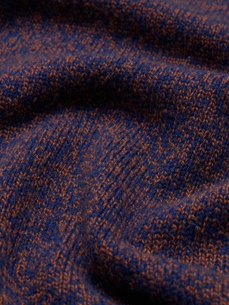 Marled Cotton-Cashmere Crew-Neck Sweater