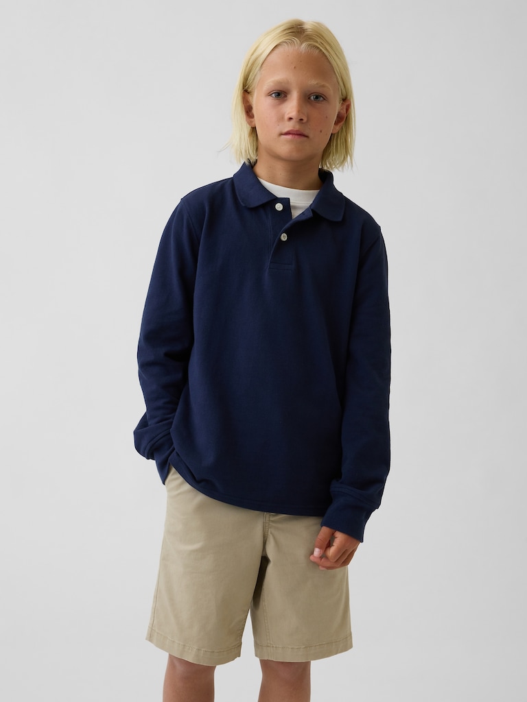 Kids Organic Cotton Uniform Polo Shirt