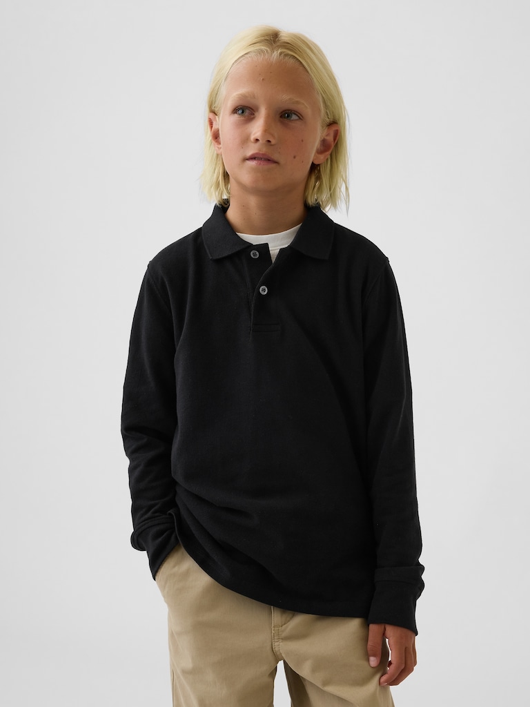 Kids Organic Cotton Uniform Polo Shirt