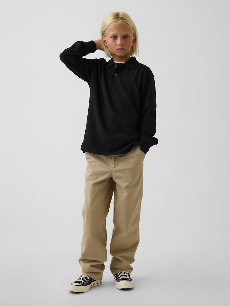 Kids Organic Cotton Uniform Polo Shirt