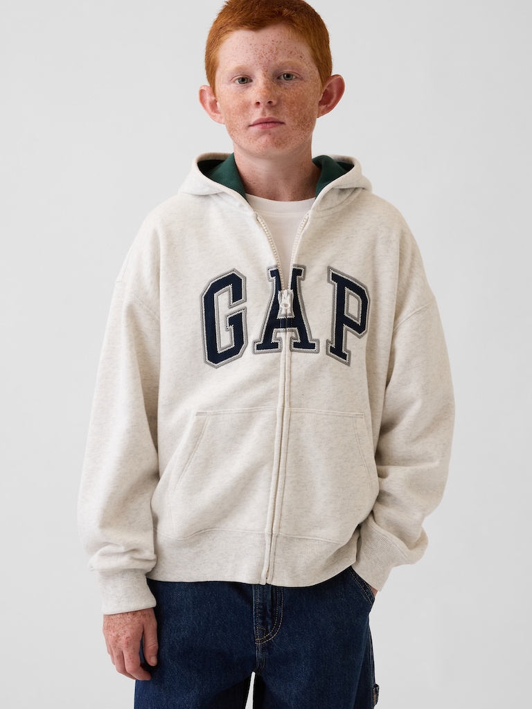 Kids VintageSoft Logo Zip Hoodie