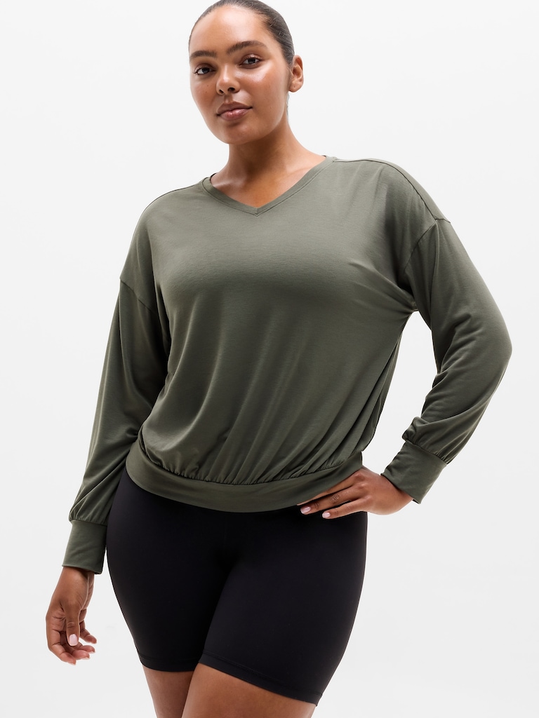 Move With Ease V-Neck Top