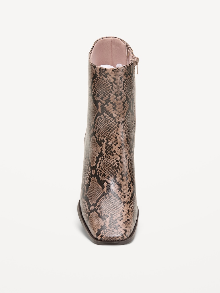 Square-Toe Block-Heel Boots for Women