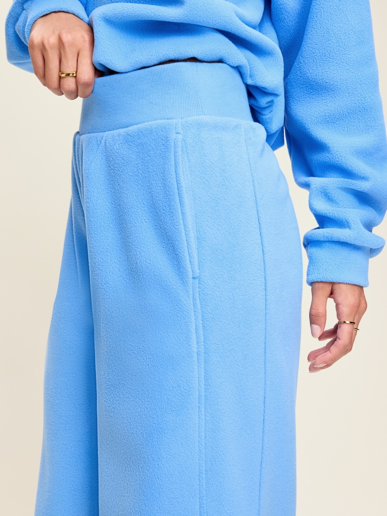 Extra High-Waisted Microfleece Wide-Leg Sweatpants