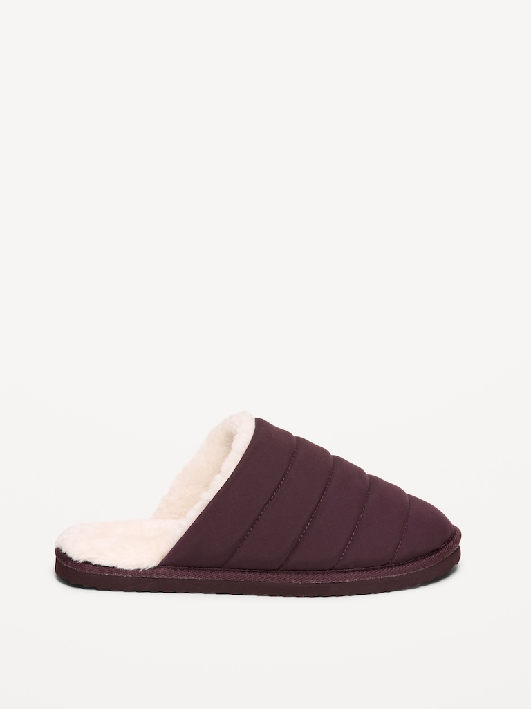 Puffer Sherpa Slippers for Women