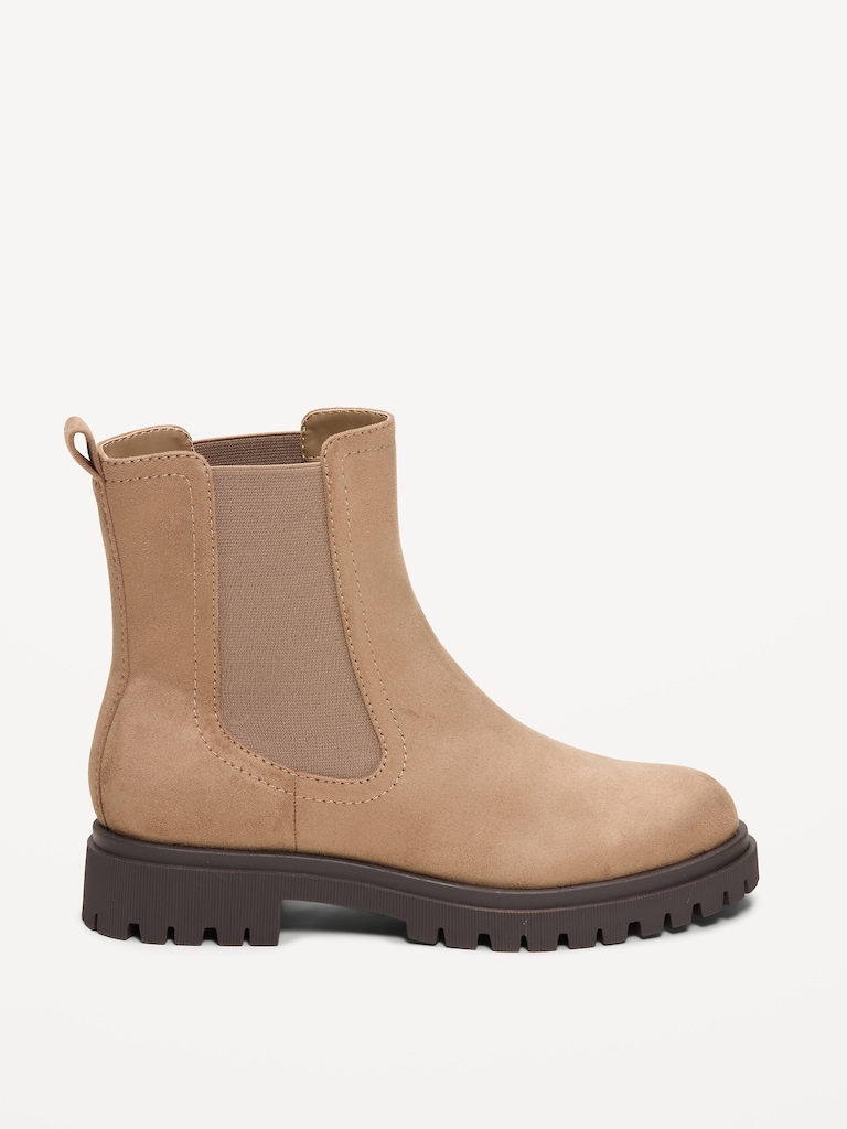 Faux-Suede Chelsea Boots for Women