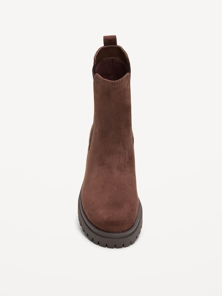 Faux-Suede Chelsea Boots for Women