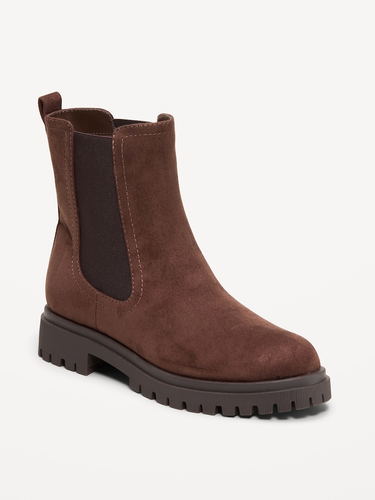 Faux-Suede Chelsea Boots for Women