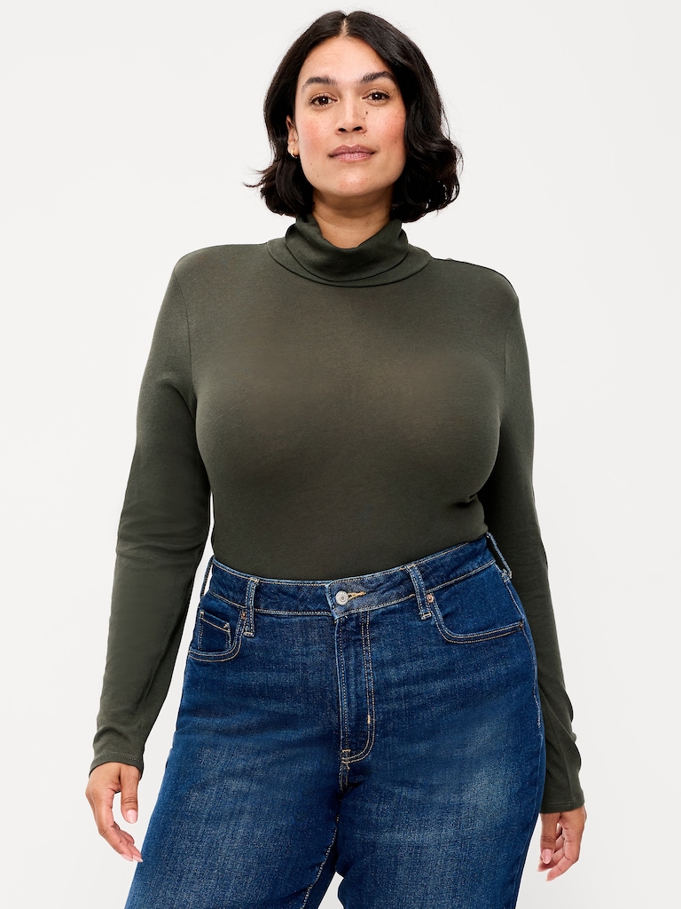 Slim-Fit Ribbed Turtleneck