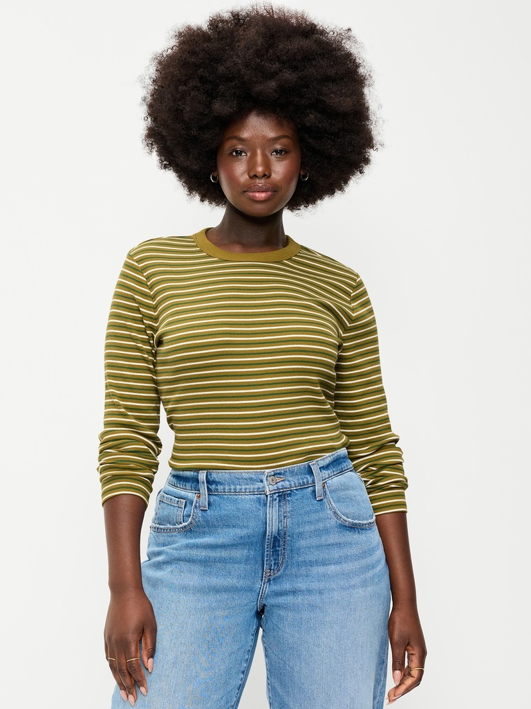 Snug Crew-Neck Long Sleeve T-Shirt