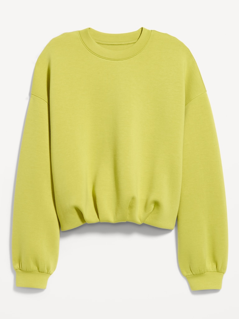 Bounce Fleece Bubble-Hem Sweatshirt