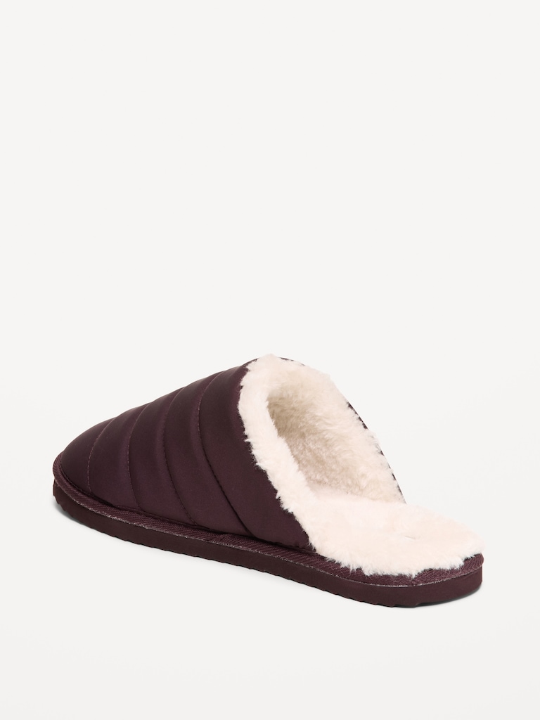 Puffer Sherpa Slippers for Women