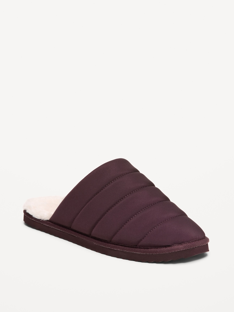 Puffer Sherpa Slippers for Women