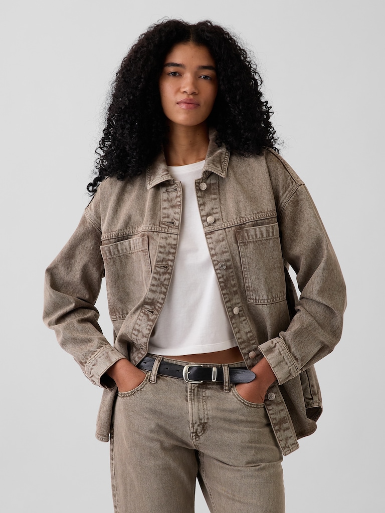 Denim Oversized Shirt Jacket