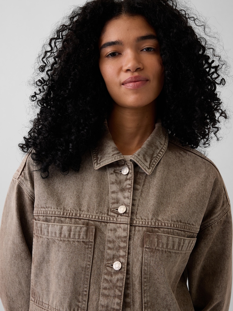 Denim Oversized Shirt Jacket