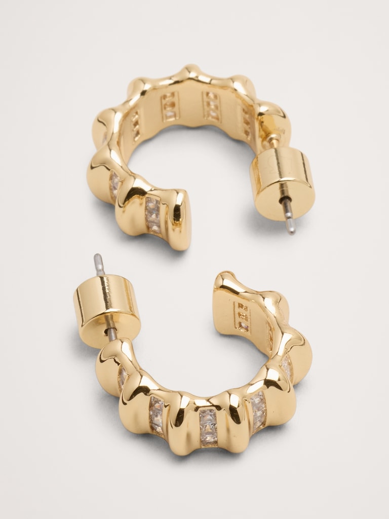 Boucles d’oreilles arrondies texturées