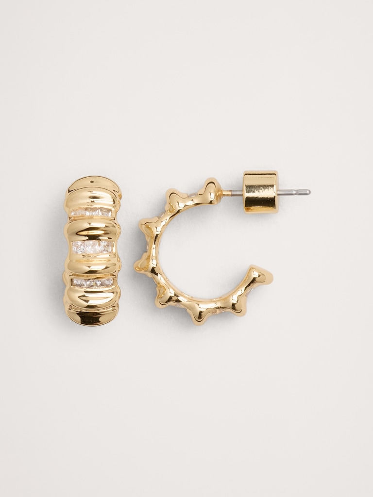 Boucles d’oreilles arrondies texturées