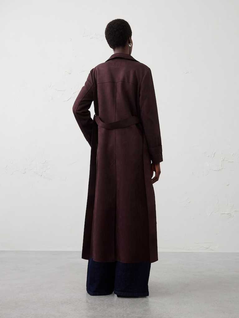 Vegan Suede Long Coat