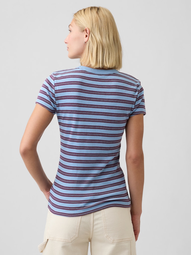Ribbed Crewneck T-Shirt