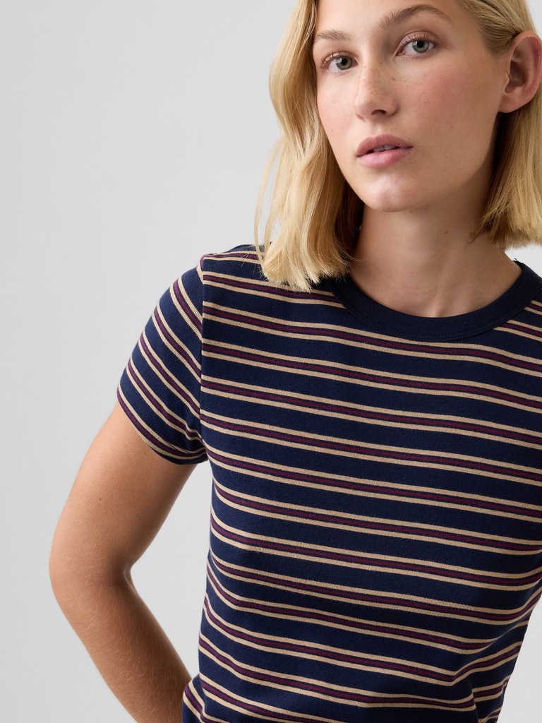 Ribbed Crewneck T-Shirt