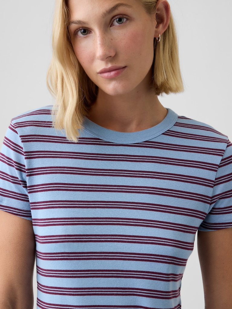 Ribbed Crewneck T-Shirt